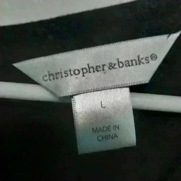 Christopher and Banks black embroidered top - Picture 4 of 6